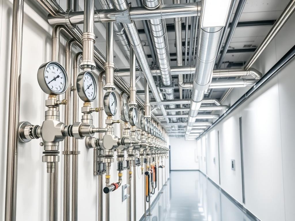 Installation line nitrogen distribution